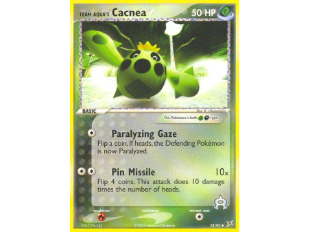 Team Aqua's Cacnea (Reverse Holo)