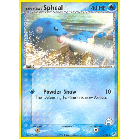Team Aqua's Spheal (Reverse Holo)