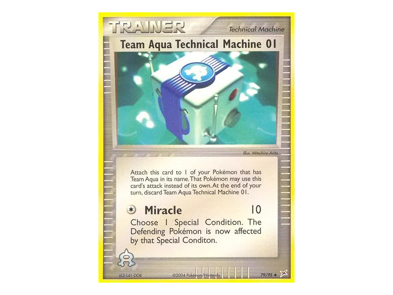 Team Aqua Technical Machine 01 (Reverse Holo)