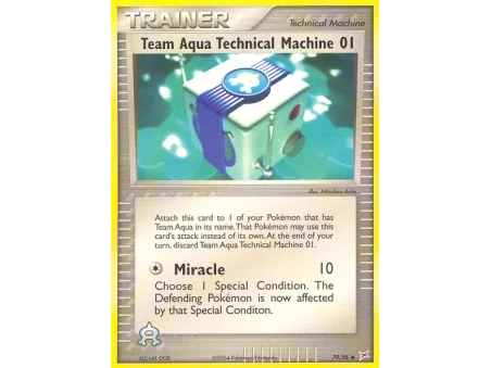 Team Aqua Technical Machine 01 (Reverse Holo)
