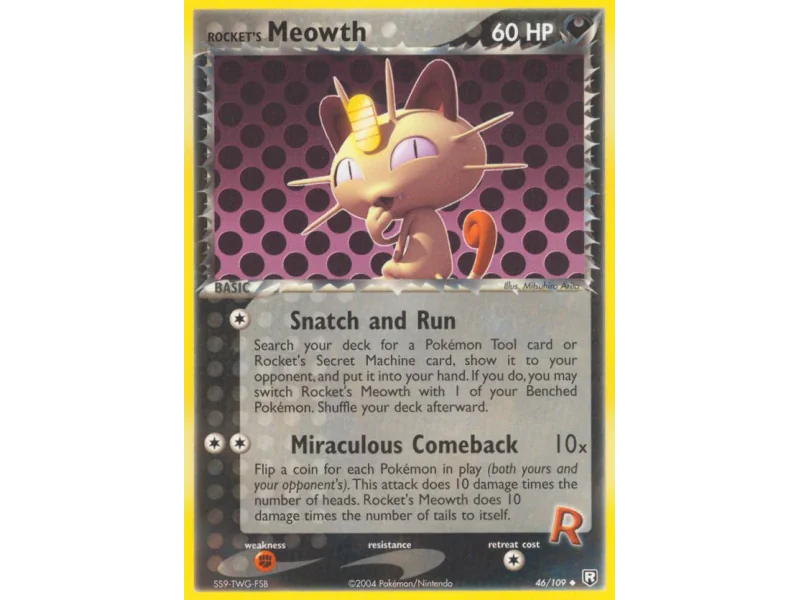 Rocket's Meowth (Reverse Holo)