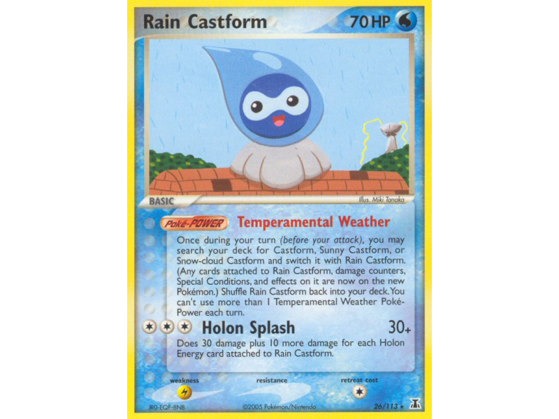 Rain Castform (Reverse Holo)