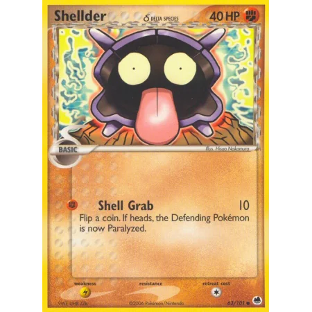 Shellder δ (Reverse Holo)