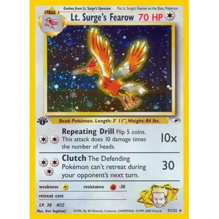 Lt. Surge's Fearow (Holo)