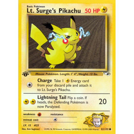 Lt. Surge's Pikachu