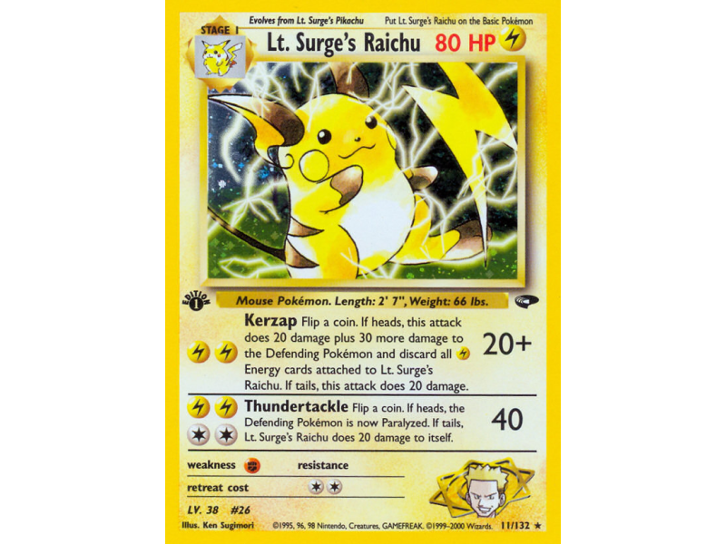 Lt. Surge's Raichu (Holo)