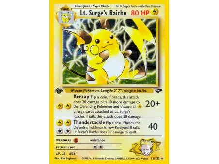 Lt. Surge's Raichu (Holo)