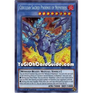 Cerulean Sacred Phoenix of Nephthys (Secret Rare)