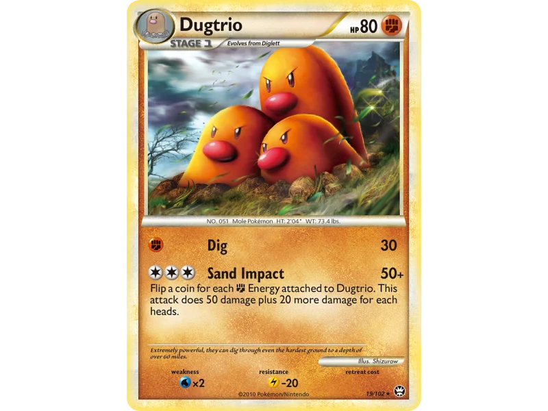 Dugtrio (Reverse Holo)
