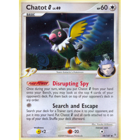 Chatot G (Reverse Holo)