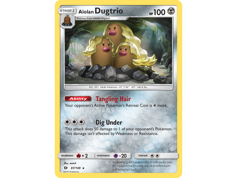 Alolan Dugtrio (Reverse Holo)
