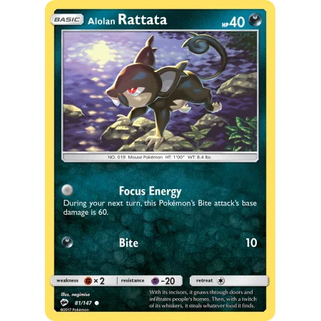 Alolan Rattata (Reverse Holo)