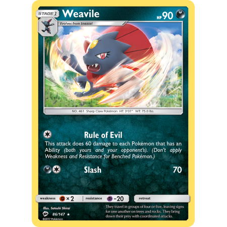 Weavile (Reverse Holo)