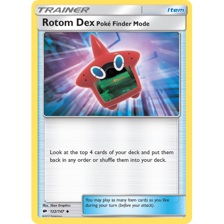 Rotom Dex Poké Finder Mode (Reverse Holo)
