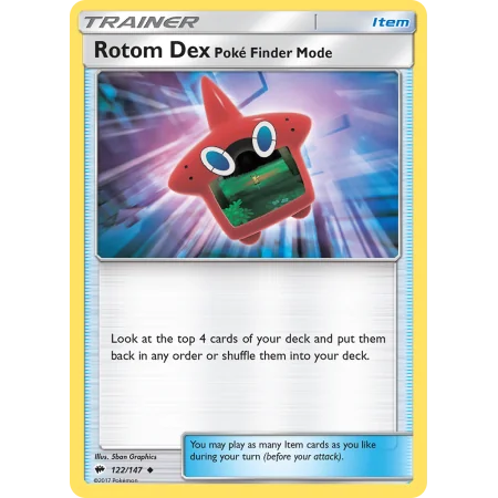 Rotom Dex Poké Finder Mode (Reverse Holo)