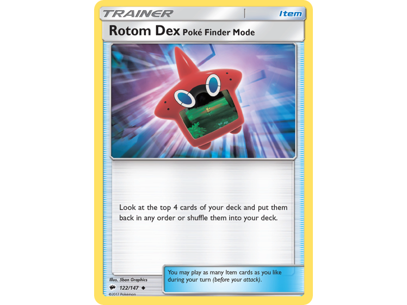 Rotom Dex Poké Finder Mode (Reverse Holo)