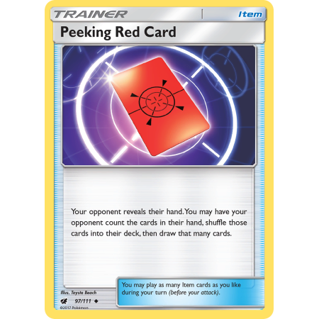 Peeking Red Card (Reverse Holo)