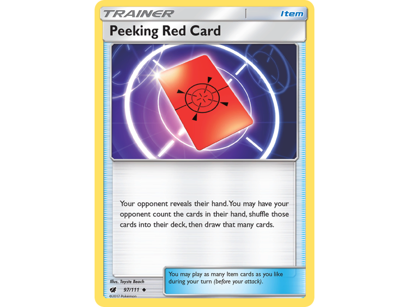 Peeking Red Card (Reverse Holo)