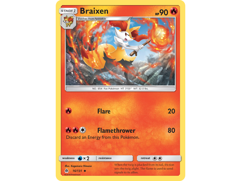 Braixen (Reverse Holo)