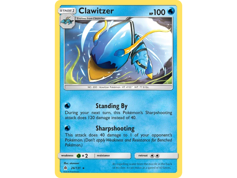 Clawitzer (Reverse Holo)