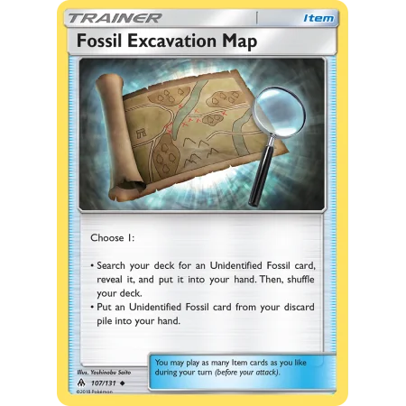Fossil Excavation Map