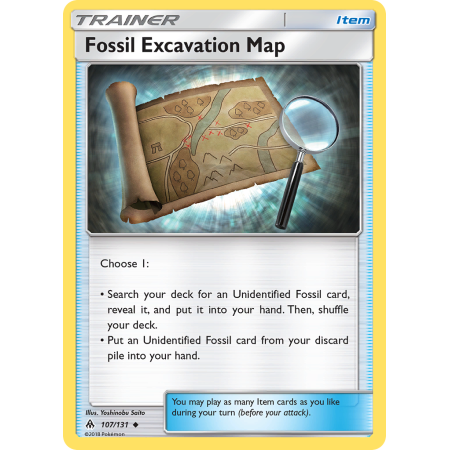 Fossil Excavation Map (Reverse Holo)