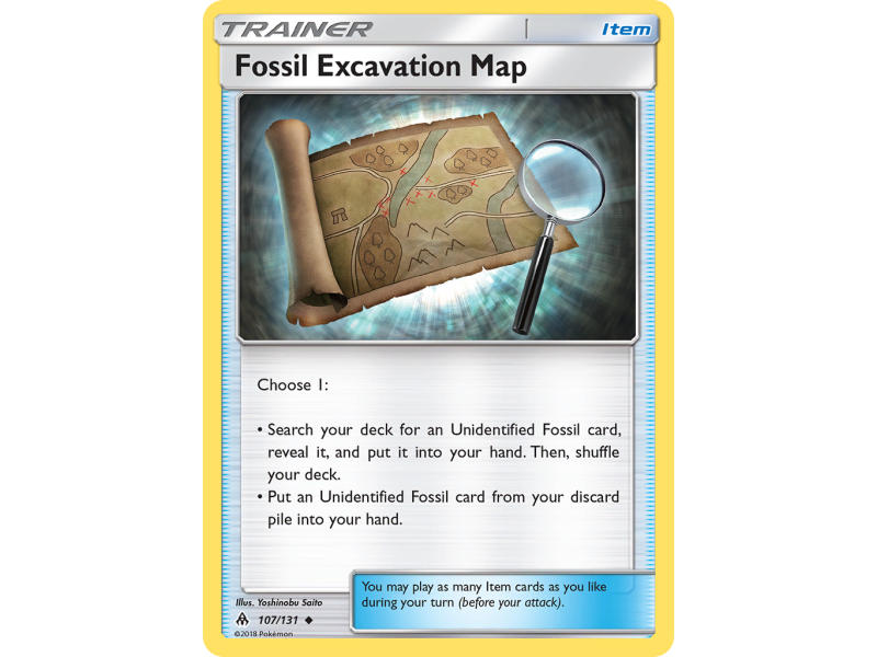 Fossil Excavation Map (Reverse Holo)
