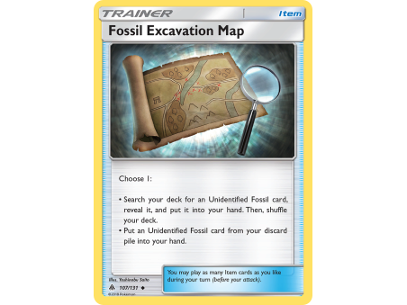 Fossil Excavation Map (Reverse Holo)