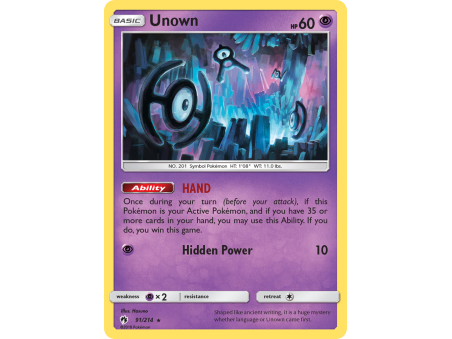Unown (Reverse Holo)