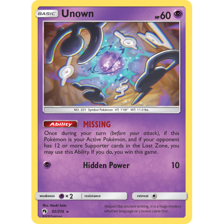 Unown (Reverse Holo)