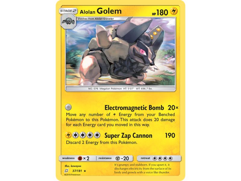 Alolan Golem (Reverse Holo)