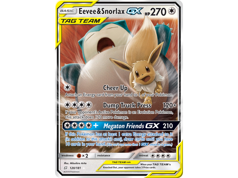 Eevee & Snorlax-GX (Holo)