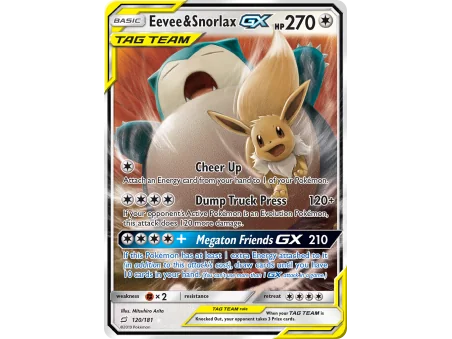 Eevee & Snorlax-GX (Holo)