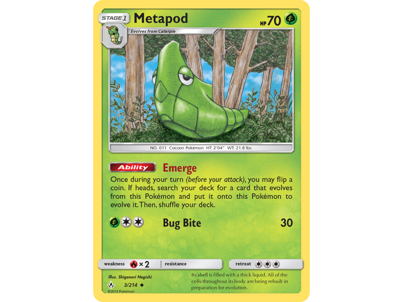 Metapod (Reverse Holo)