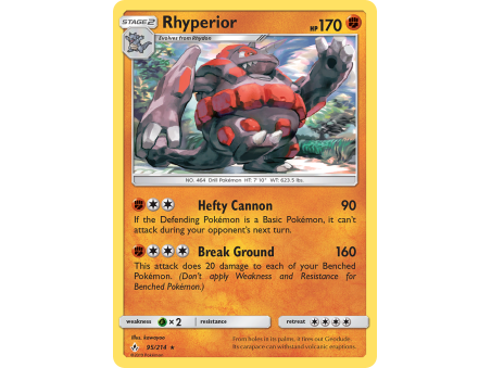 Rhyperior (Reverse Holo)