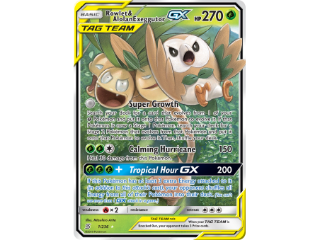 Rowlet & Alolan Exeggutor-GX (Holo)