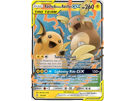 Raichu & Alolan Raichu-GX (Holo)