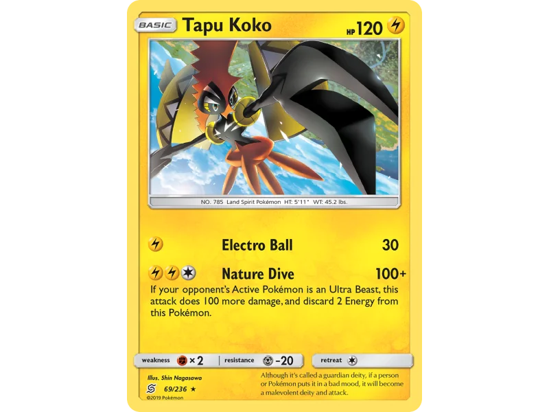 Tapu Koko (Reverse Holo)