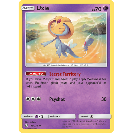 Uxie (Reverse Holo)