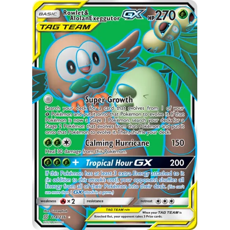 Rowlet & Alolan Exeggutor-GX