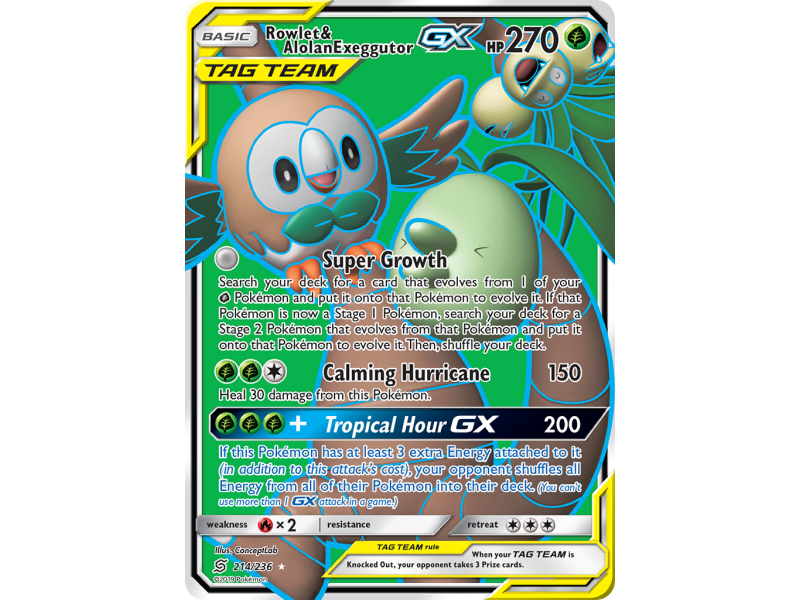 Rowlet & Alolan Exeggutor-GX