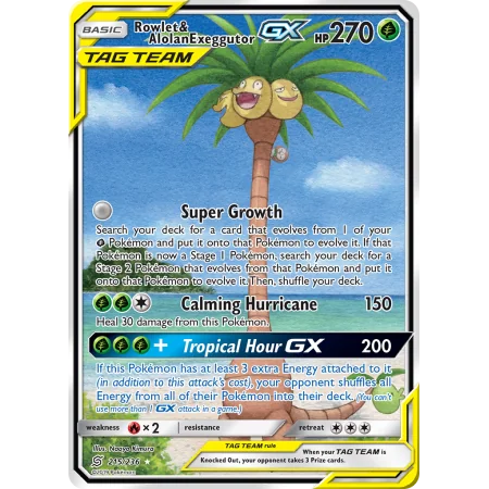 Rowlet & Alolan Exeggutor-GX