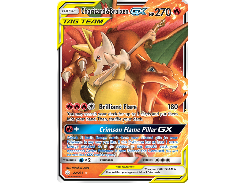 Charizard & Braixen-GX (Holo)