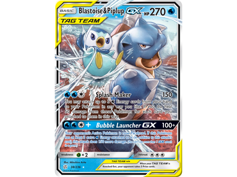 Blastoise & Piplup-GX (Holo)