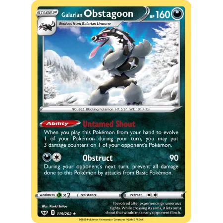 Galarian Obstagoon (Reverse Holo)
