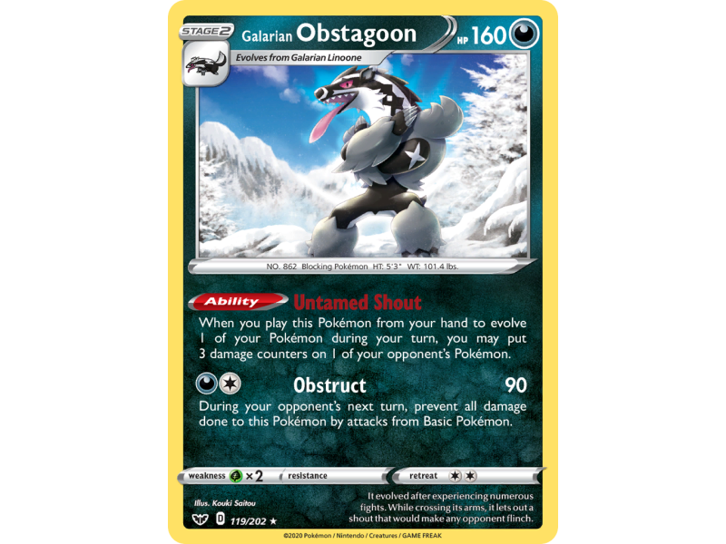 Galarian Obstagoon (Reverse Holo)