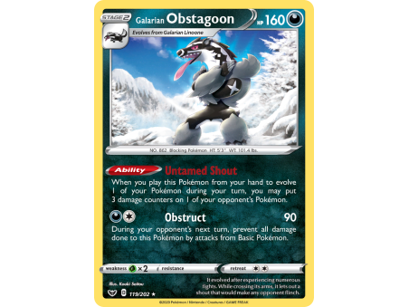 Galarian Obstagoon (Reverse Holo)