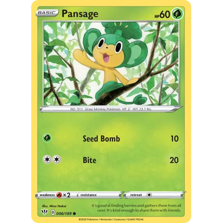 Pansage (Reverse Holo)