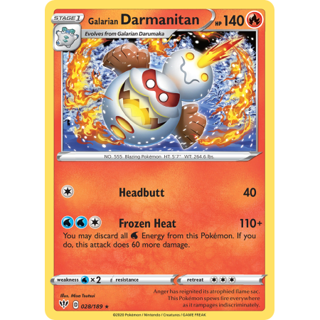Galarian Darmanitan (Reverse Holo)