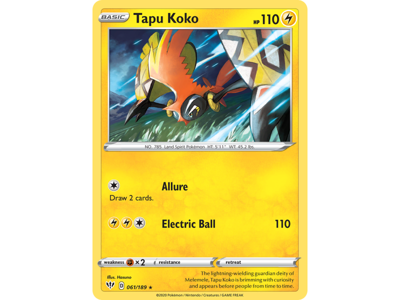 Tapu Koko (Reverse Holo)
